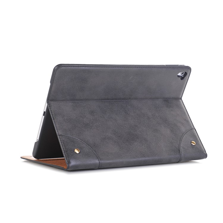 Vintage Crazy Horse Leather Stand Wallet Protection Case for iPad Pro 9.7 inch (2016) - Black-5