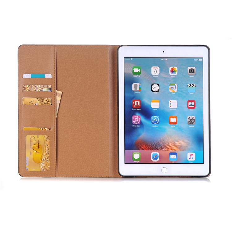 Vintage Crazy Horse Leather Stand Wallet Protection Case for iPad Pro 9.7 inch (2016) - Black-7
