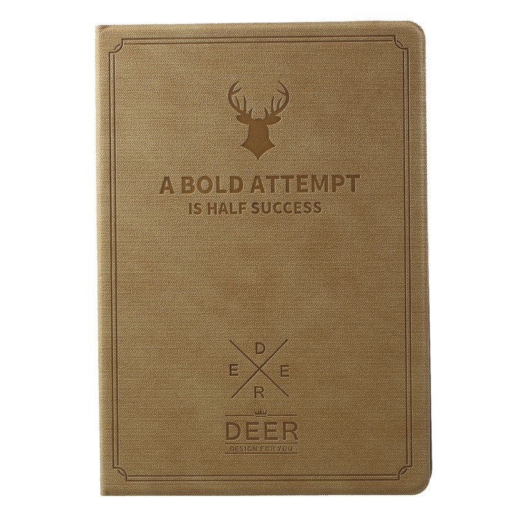 

Imprint Deer and Quote PU Leather Stand Protective Shell for iPad Pro 10.5-inch (2017) - Khaki