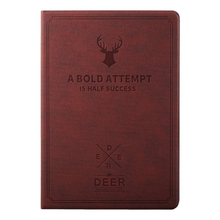 

Imprint Deer and Quote PU Leather Flip Stand Case for iPad Pro 10.5-inch (2017) - Brown