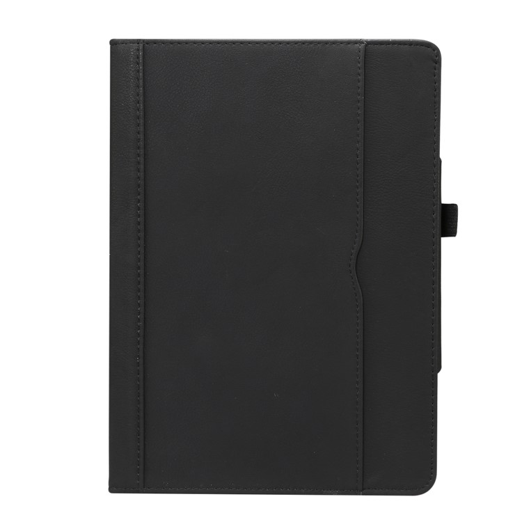 For iPad 9.7-inch (2018) / (2017) Business Style Card Holder Stand PU Leather Smart Case - Black-2