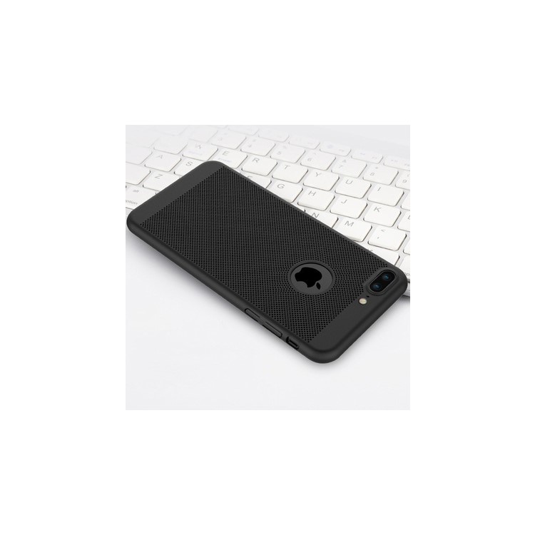 Hollow Mesh Heat Dissipation Matte PC Mobile Phone Casing for iPhone 8 Plus 5.5 inch - Black-3
