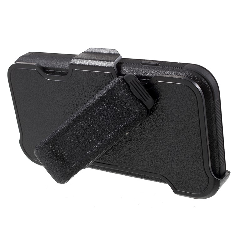 Heavy Duty Rugged PC + TPU Hybrid Belt Clip Kickstand Case for iPhone 8 / 7 / 6s / 6 4.7 inch - Black-3