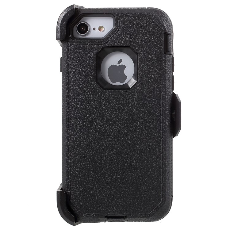 Heavy Duty Rugged PC + TPU Hybrid Belt Clip Kickstand Case for iPhone 8 / 7 / 6s / 6 4.7 inch - Black-4