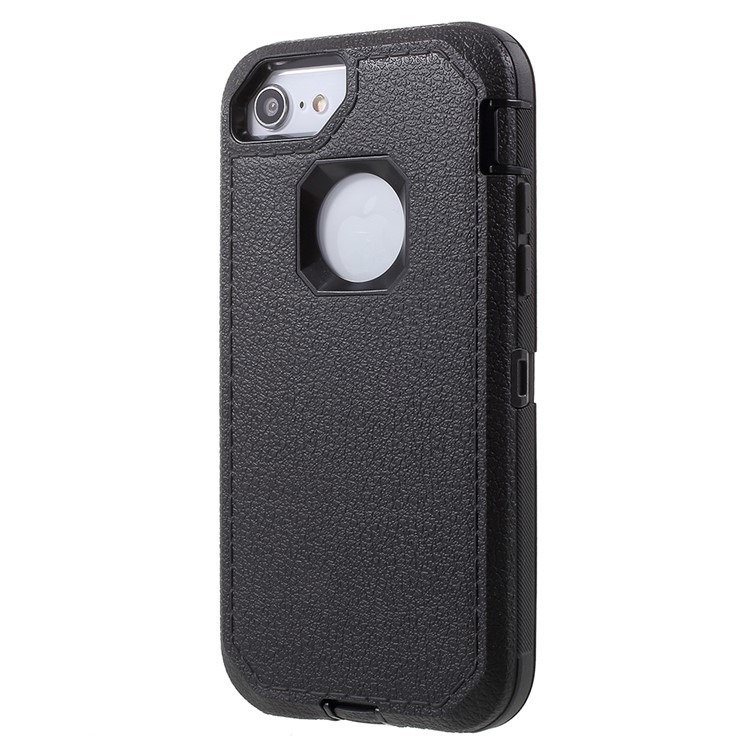 Heavy Duty Rugged PC + TPU Hybrid Belt Clip Kickstand Case for iPhone 8 / 7 / 6s / 6 4.7 inch - Black-6
