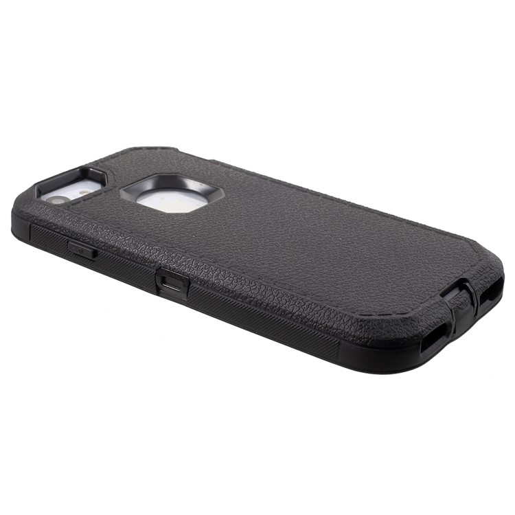 Heavy Duty Rugged PC + TPU Hybrid Belt Clip Kickstand Case for iPhone 8 / 7 / 6s / 6 4.7 inch - Black-7