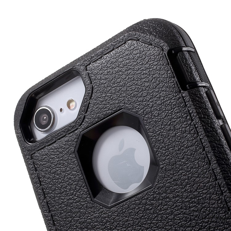 Heavy Duty Rugged PC + TPU Hybrid Belt Clip Kickstand Case for iPhone 8 / 7 / 6s / 6 4.7 inch - Black-8