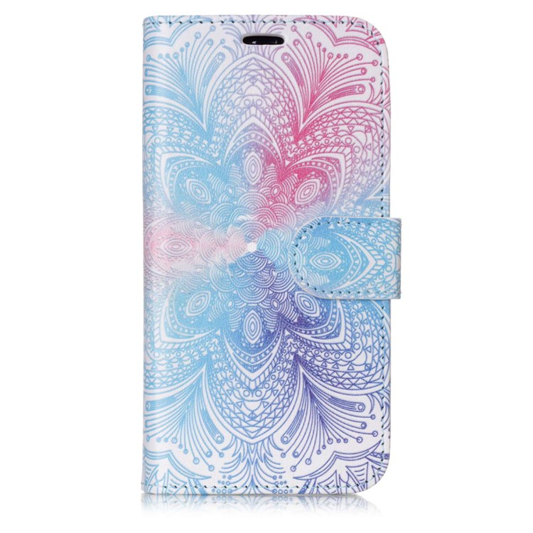 Pattern Printing Detachable 2-in-1 Wallet Leather Phone Case for iPhone X - Symmetry Pattern-2