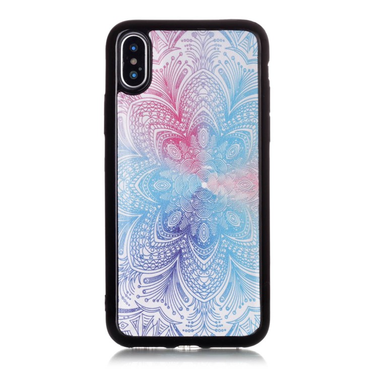 Pattern Printing Detachable 2-in-1 Wallet Leather Phone Case for iPhone X - Symmetry Pattern-4