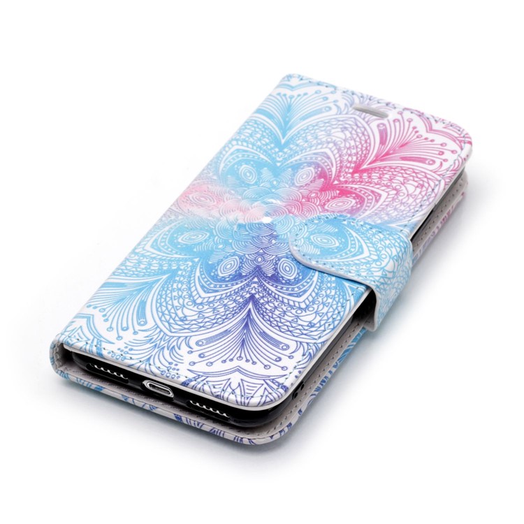 Pattern Printing Detachable 2-in-1 Wallet Leather Phone Case for iPhone X - Symmetry Pattern-5