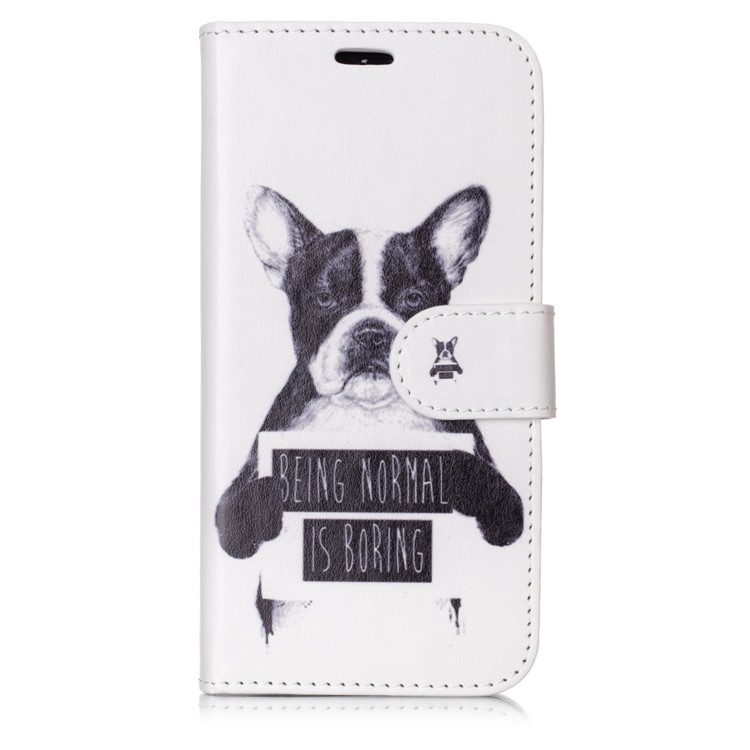 Pattern Printing Detachable 2-in-1 Wallet Leather Cell Phone Cover for iPhone X - Dog-1