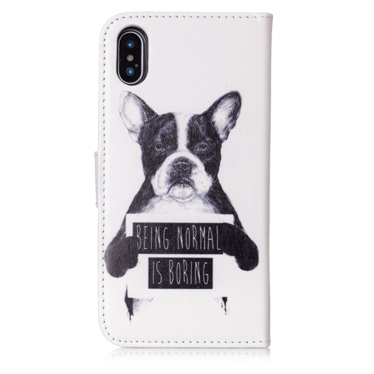 Pattern Printing Detachable 2-in-1 Wallet Leather Cell Phone Cover for iPhone X - Dog-2