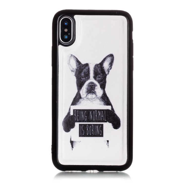 Pattern Printing Detachable 2-in-1 Wallet Leather Cell Phone Cover for iPhone X - Dog-3