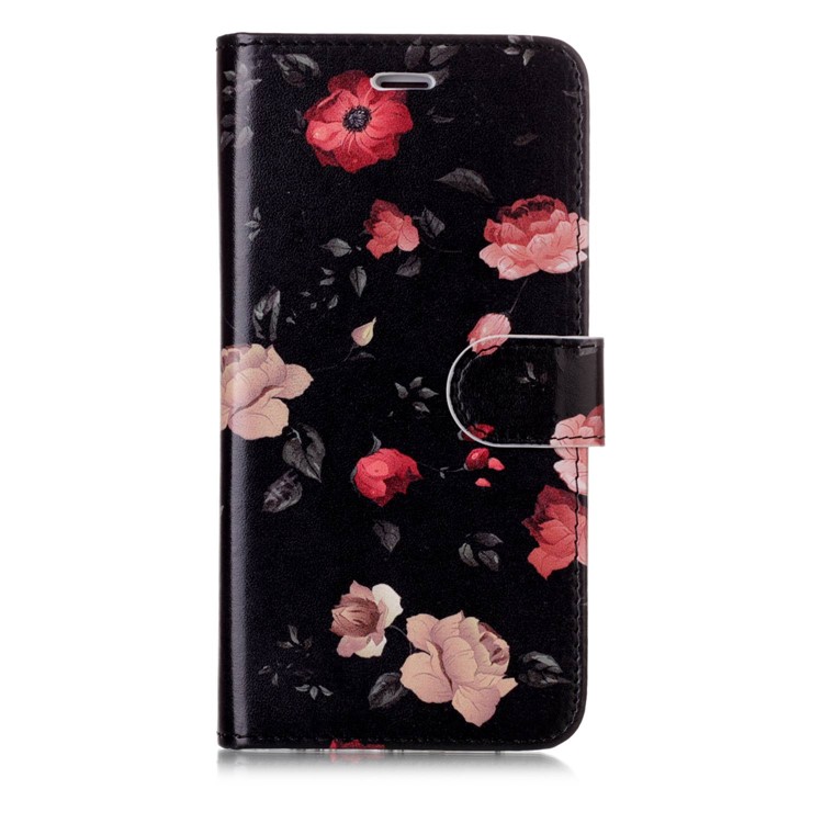 

Pattern Printing Detachable 2-in-1 Wallet Leather Phone Casing for iPhone 8 Plus / 7 Plus 5.5 inch - Pink and Red Flower
