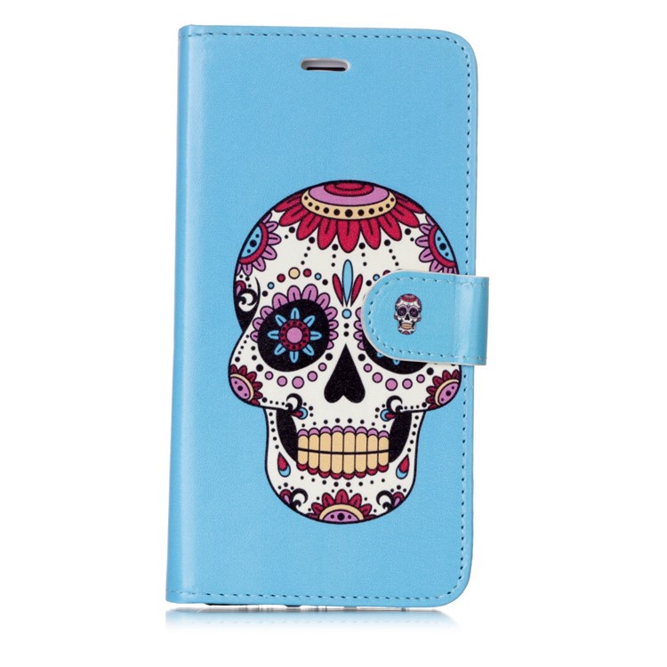 

Pattern Printing Detachable 2-in-1 Wallet Leather Mobile Phone Shell for iPhone 8 Plus / 7 Plus 5.5 inch - Skull