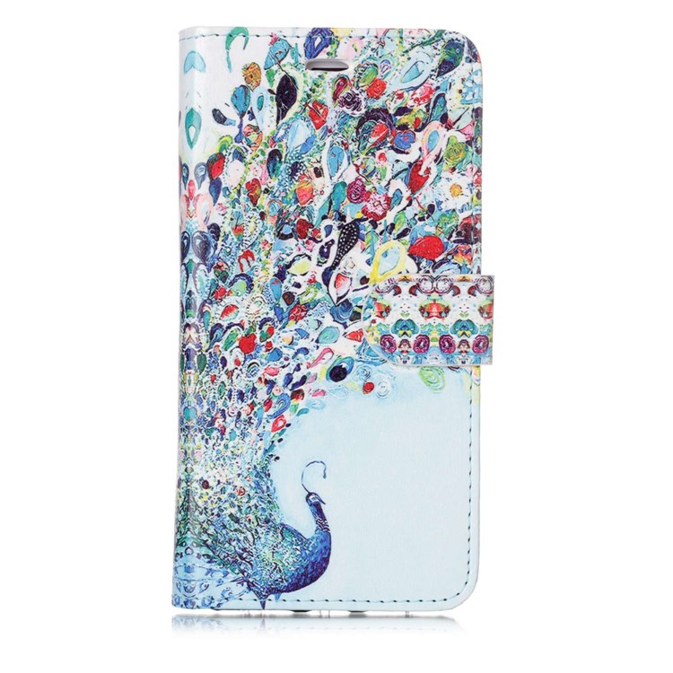 

Pattern Printing Detachable 2-in-1 Wallet Leather Cell Phone Shell for iPhone 8 Plus / 7 Plus 5.5 inch - Peacock