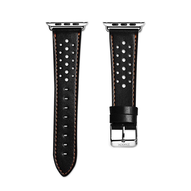 XOOMZ Klassische PU Leder Wabenband Für Apple Watch Serie 2/1 38mm - Schwarz-1