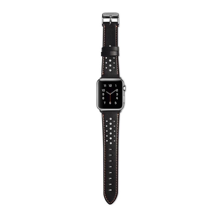 XOOMZ Klassische PU Leder Wabenband Für Apple Watch Serie 2/1 38mm - Schwarz-6