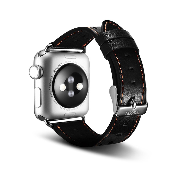 XOOMZ Klassische PU Leder Wabenband Für Apple Watch Serie 2/1 38mm - Schwarz-9
