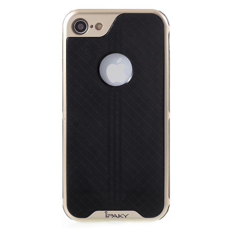 

IPAKY New Yuyan Series Electroplated PC Frame + TPU Back Mobile Case for iPhone 8 / 7 4.7 inch - Gold, iPhone 8 4.7 inch