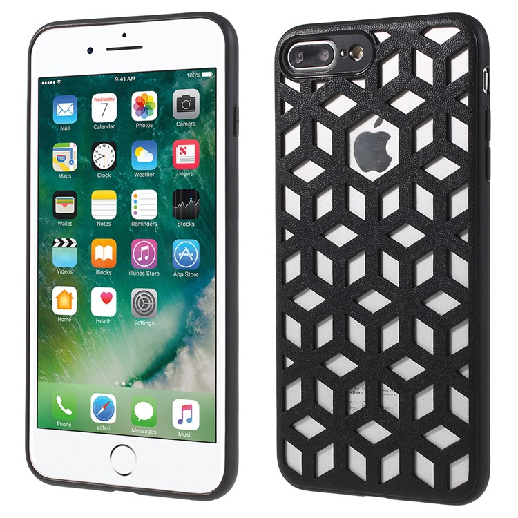 

Maze Pattern TPU + PC Hybrid Back Casing for iPhone 8 Plus / 7 Plus 5.5 inch - Black