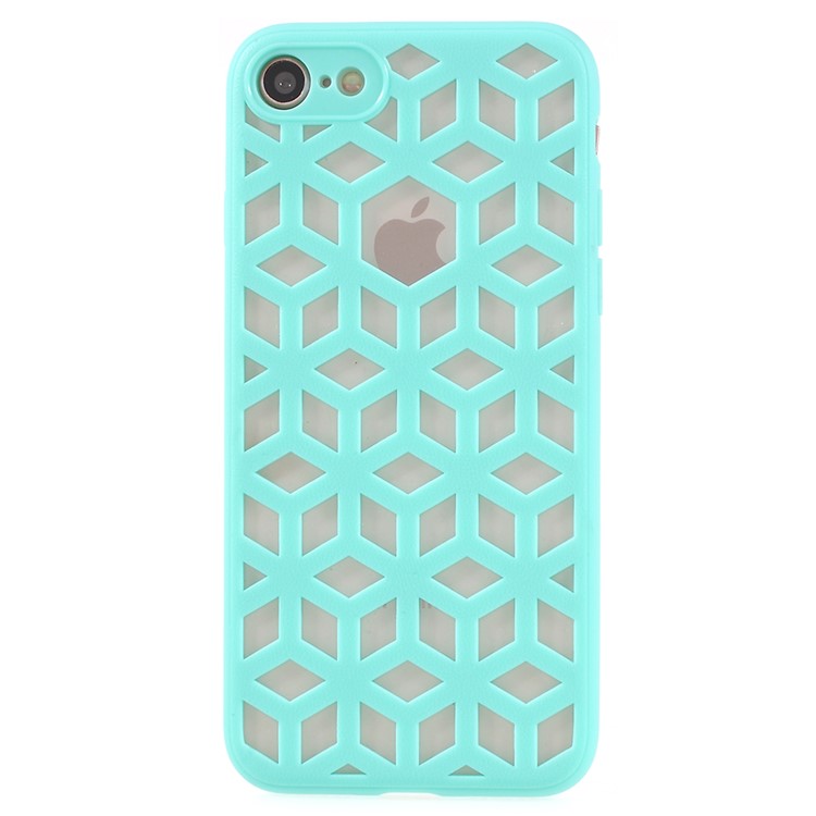

Maze Pattern TPU + PC Hybrid Back Mobile Cover for iPhone 8 / 7 4.7 inch - Cyan