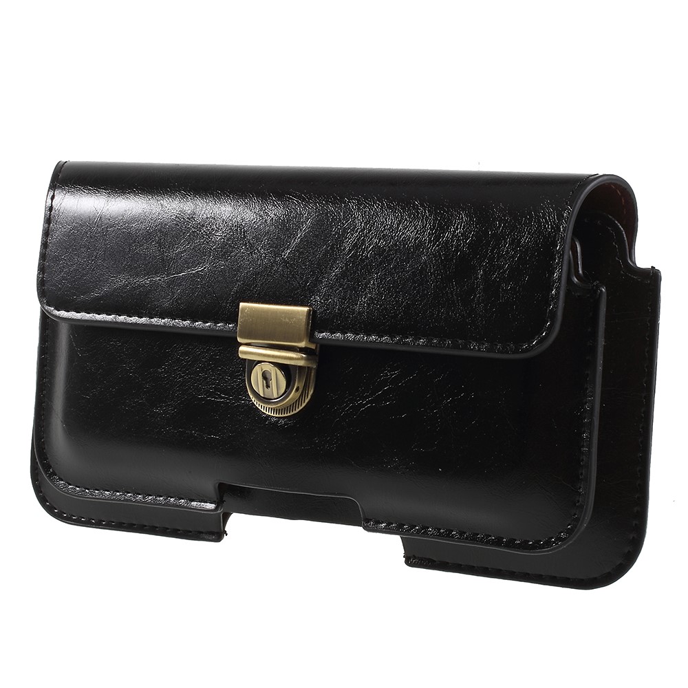 For 5.5 inch and 4.7 inch Smartphones PU Leather Protection Wallet Mobile Phone Case - Black-2