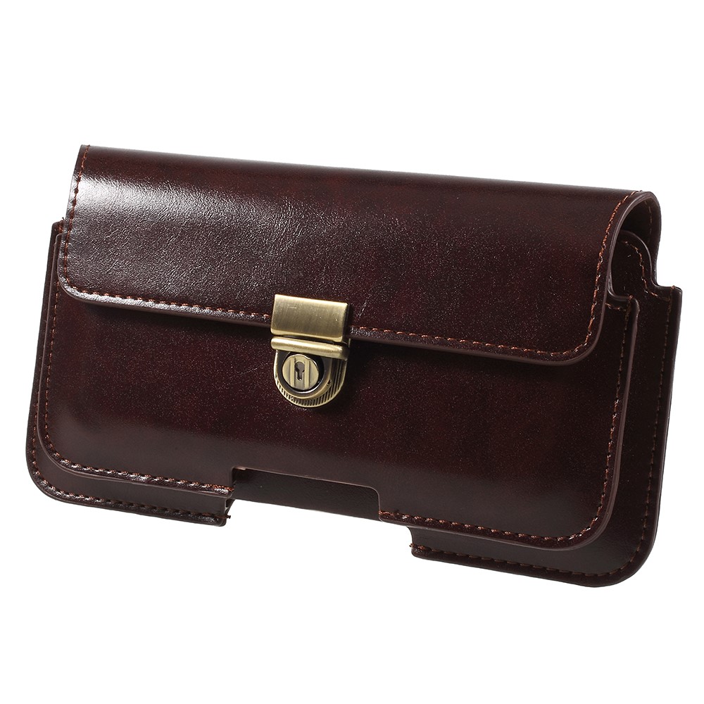 

PU Leather Wallet Mobile Phone Shell for 5.5 inch and 4.7 inch Smartphones - Brown