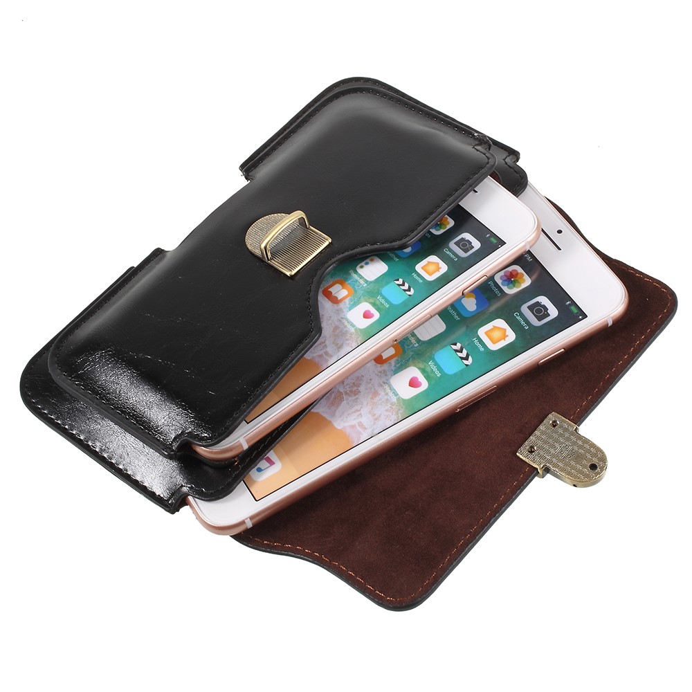 PU Leather Protection Wallet Phone Case for Samsung Galaxy Note 8 / S9+ / S8+ Etc. - Black-6