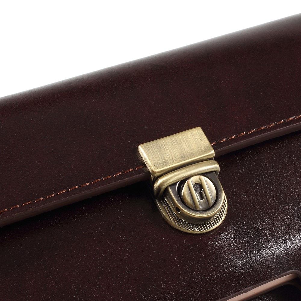 Portemonnaie PU-Leder Schützende Handytasche Hülle Für Samsung Galaxy Note 8 / S9 + / S8 + Usw. - Braun-4