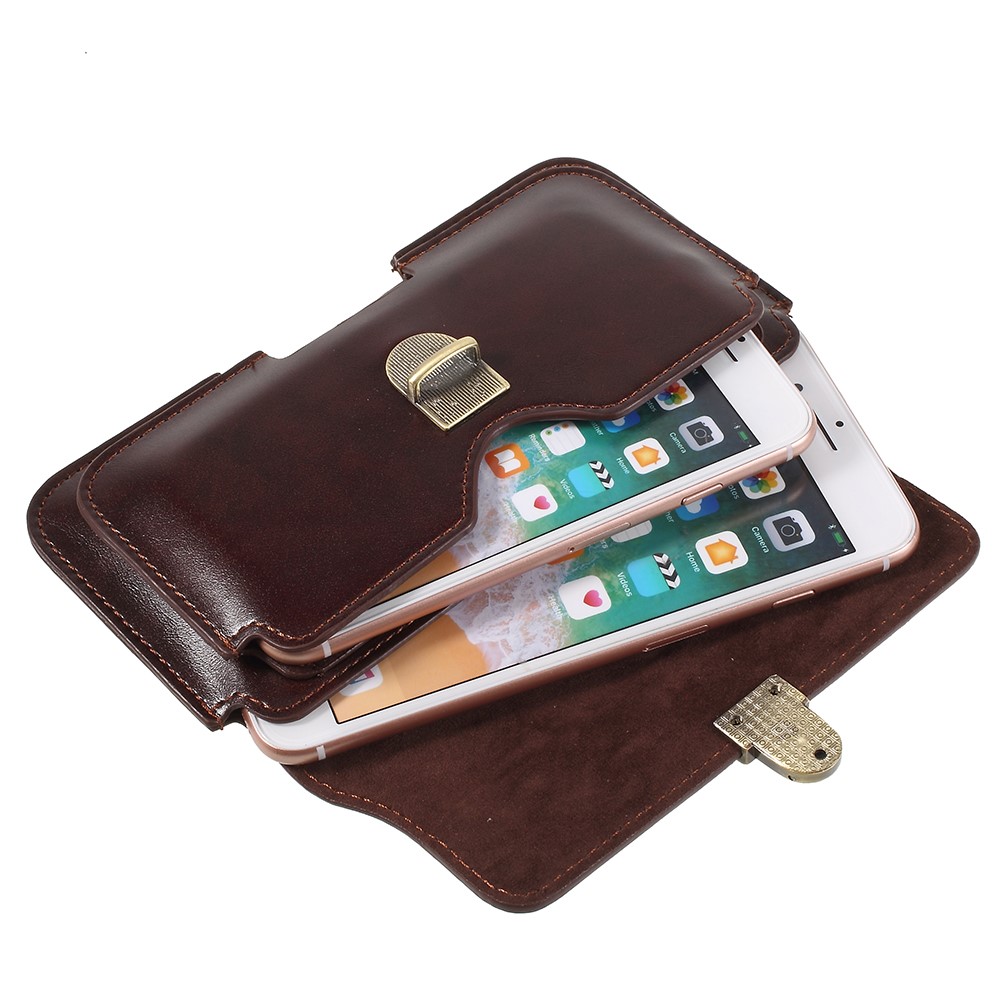 Portemonnaie PU-Leder Schützende Handytasche Hülle Für Samsung Galaxy Note 8 / S9 + / S8 + Usw. - Braun-6