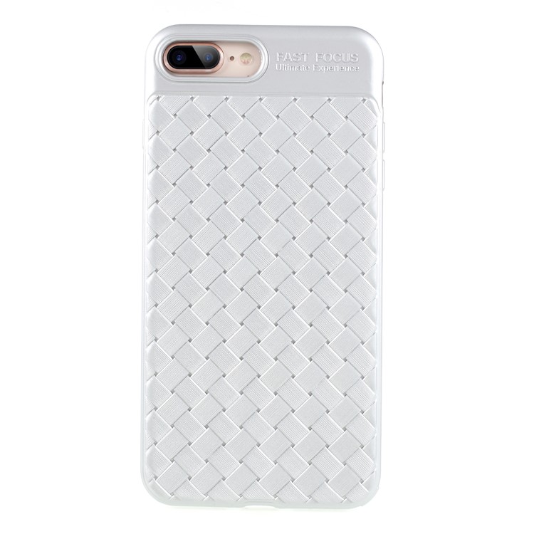 

Woven Texture Soft TPU Shell for iPhone 8 Plus/7 Plus 5.5 inch - Silver
