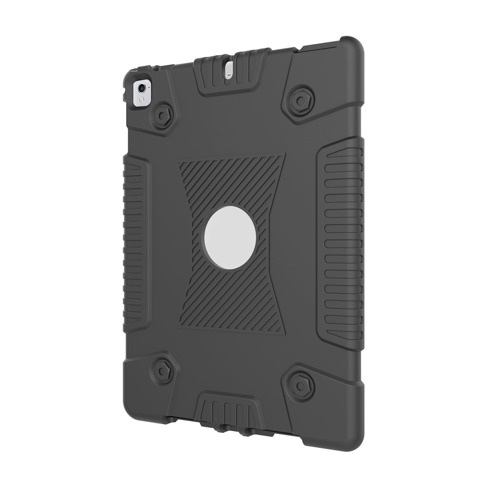 Screw Heavy Duty Soft Silicone Case for iPad 9.7-inch (2018)/9.7-inch (2017)/Air/Air 2 - Black-3