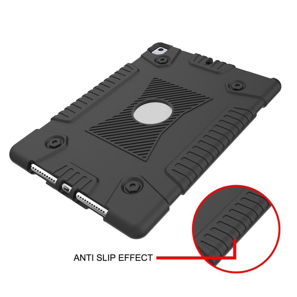 Screw Heavy Duty Soft Silicone Case for iPad 9.7-inch (2018)/9.7-inch (2017)/Air/Air 2 - Black-5