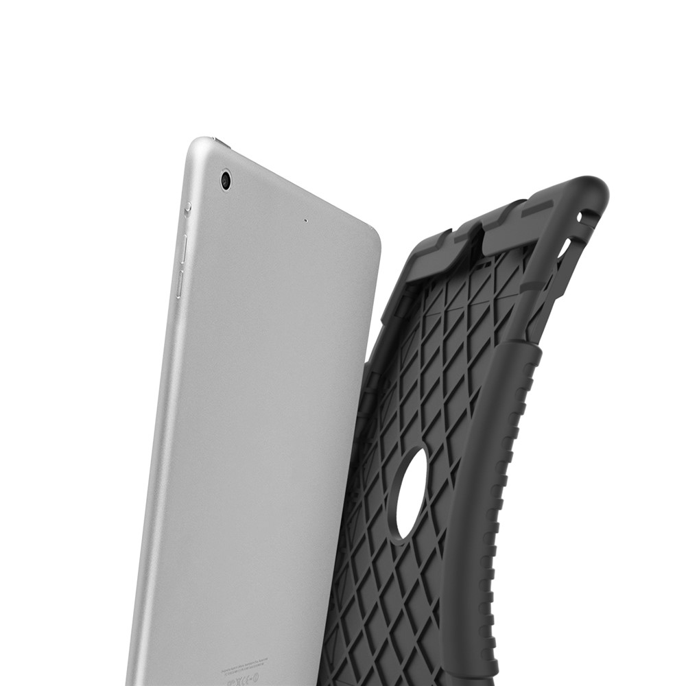 Screw Heavy Duty Soft Silicone Case for iPad 9.7-inch (2018)/9.7-inch (2017)/Air/Air 2 - Black-6