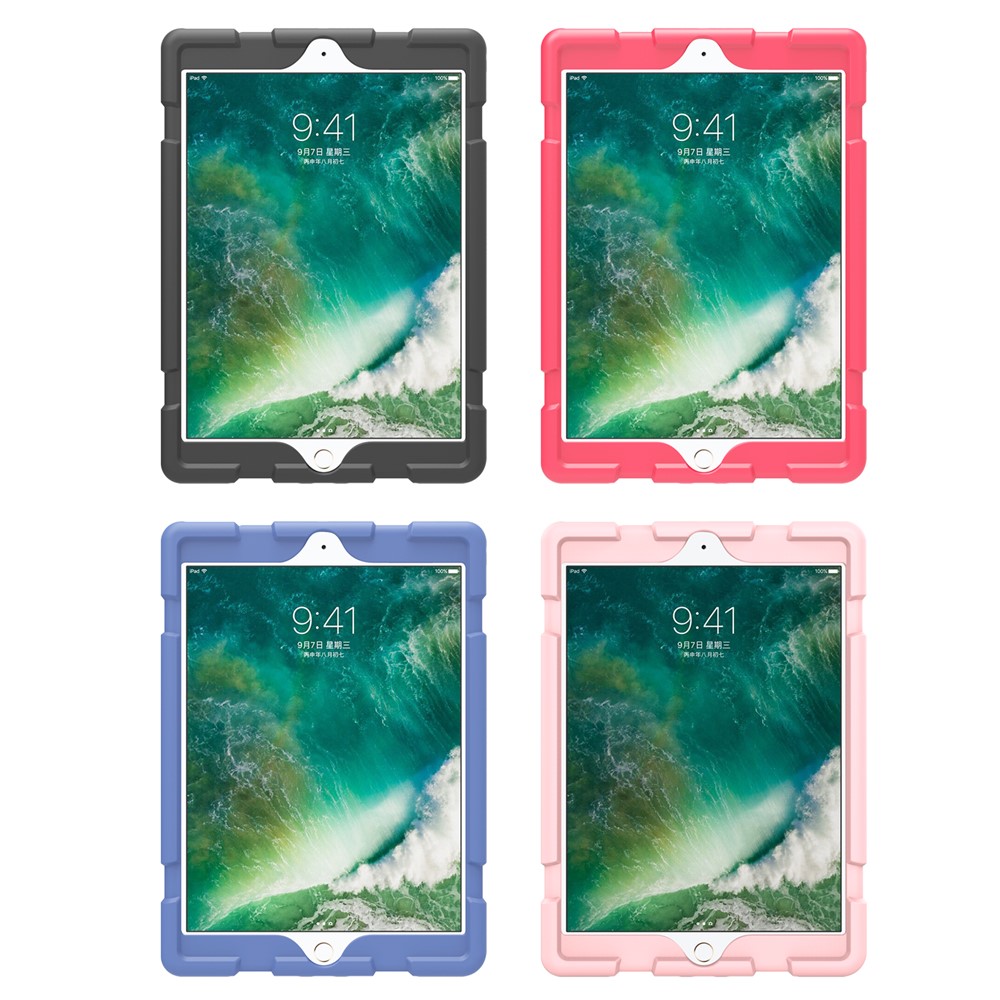 Screw Heavy Duty Soft Silicone Case for iPad 9.7-inch (2018)/9.7-inch (2017)/Air/Air 2 - Black-9