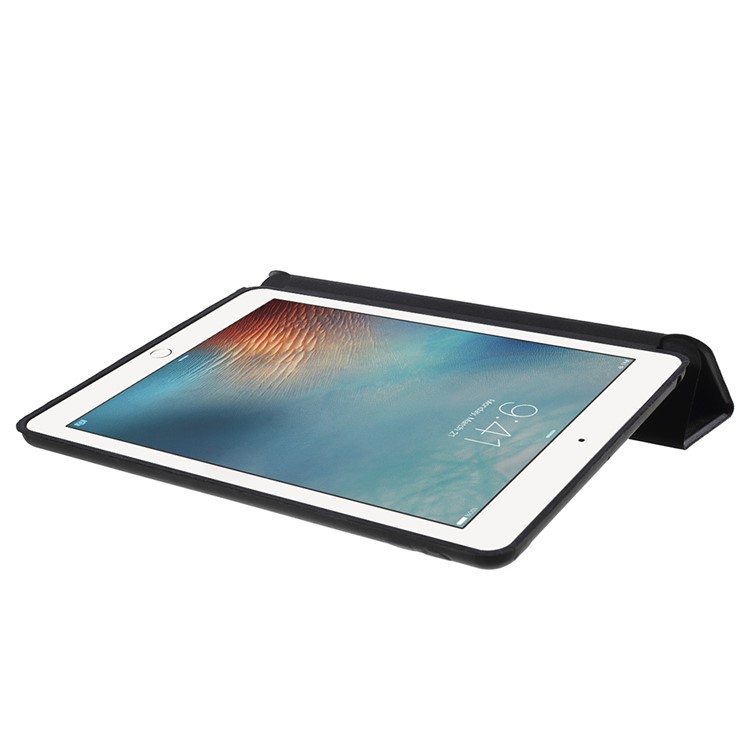 Tri-fold Stand Leather Case for iPad 9.7-inch (2018) / 9.7-inch (2017) - Black-5