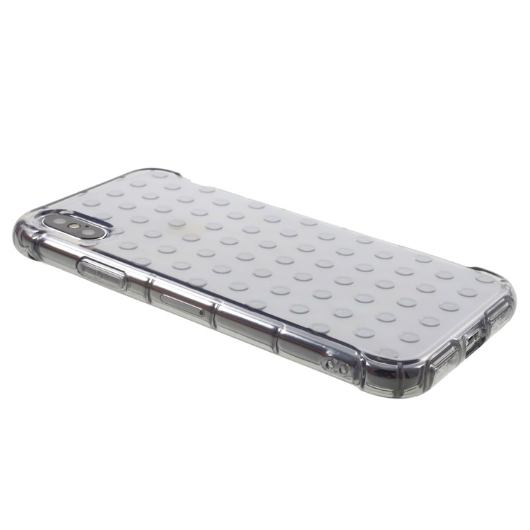 3D Bubble Soft TPU Back Phone Cover for iPhone X - Grey-3