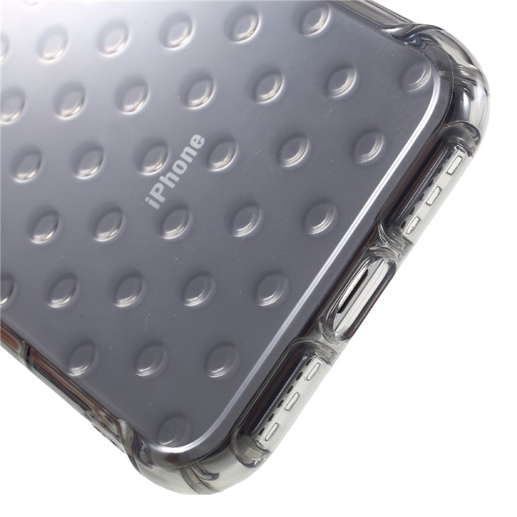 3D Bubble Soft TPU Back Phone Cover for iPhone X - Grey-5