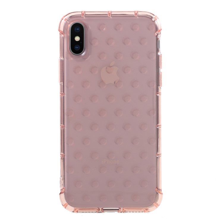 

3D Bubble Soft TPU Back Phone Casing Cover foriPhone X/XS 5.8 Pink
