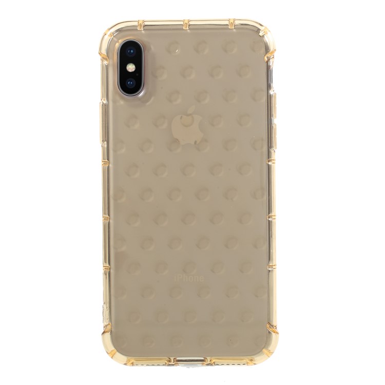 

3D Bubble Soft TPU Back Phone Shell foriPhone X/XS 5.8 Gold