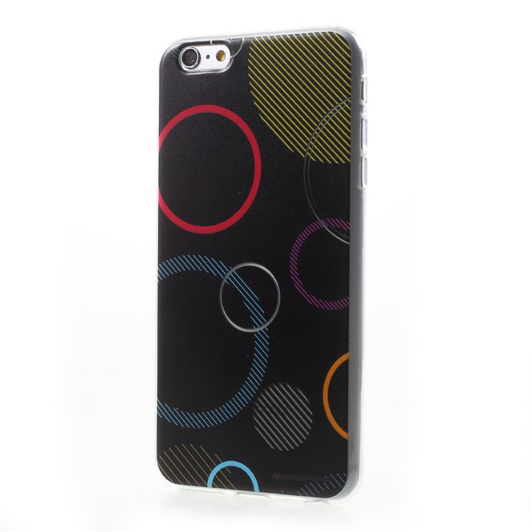 MERCURY GOOSPERY Da Vinci Series Pattern Printing TPU Phone Shell for iPhone 6s Plus / 6 Plus 5.5-inch - Dark Blue-3