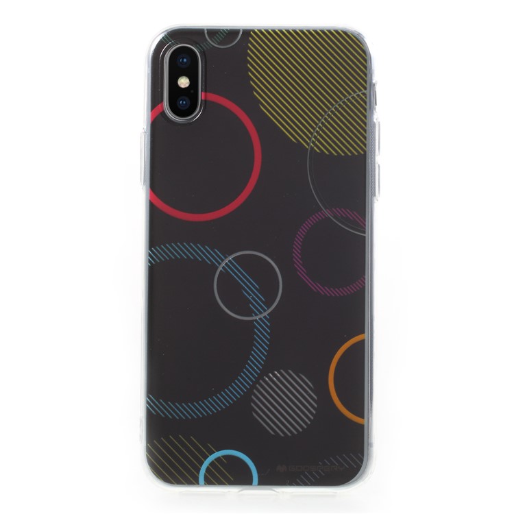 MERCURY GOOSPERY Da Vinci Series Pattern Printing Flexible TPU Cover for iPhone X/10 5.8 inch - Black-1
