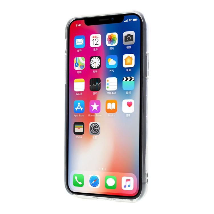 MERCURY GOOSPERY Da Vinci Series Pattern Printing Flexible TPU Cover for iPhone X/10 5.8 inch - Black-2