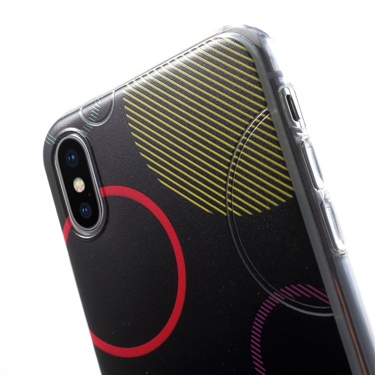 MERCURY GOOSPERY Da Vinci Series Pattern Printing Flexible TPU Cover for iPhone X/10 5.8 inch - Black-5