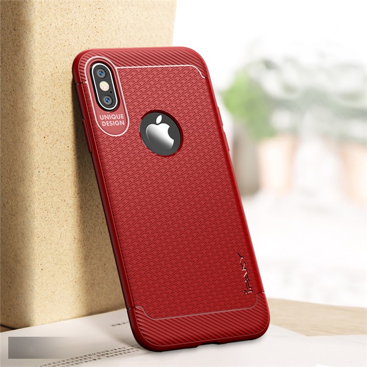 

IPAKY Anti-shocking TPU Back Phone Shell Для Iphone X - Красный, iPhone X