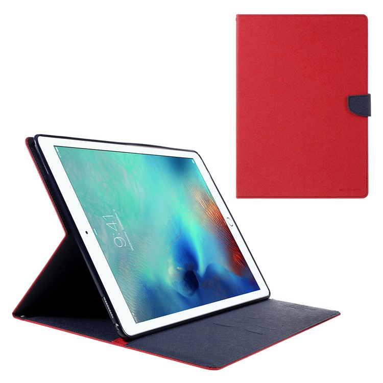 

MERCURY GOOSPERY Stand Leather Wallet Case for iPad Pro 12.9 inch - Red