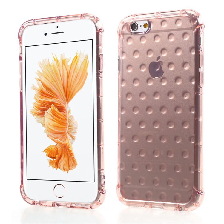 3D Bubble Soft TPU Back Phone Cover for iPhone 6s/6 4.7-inch - Pink-1