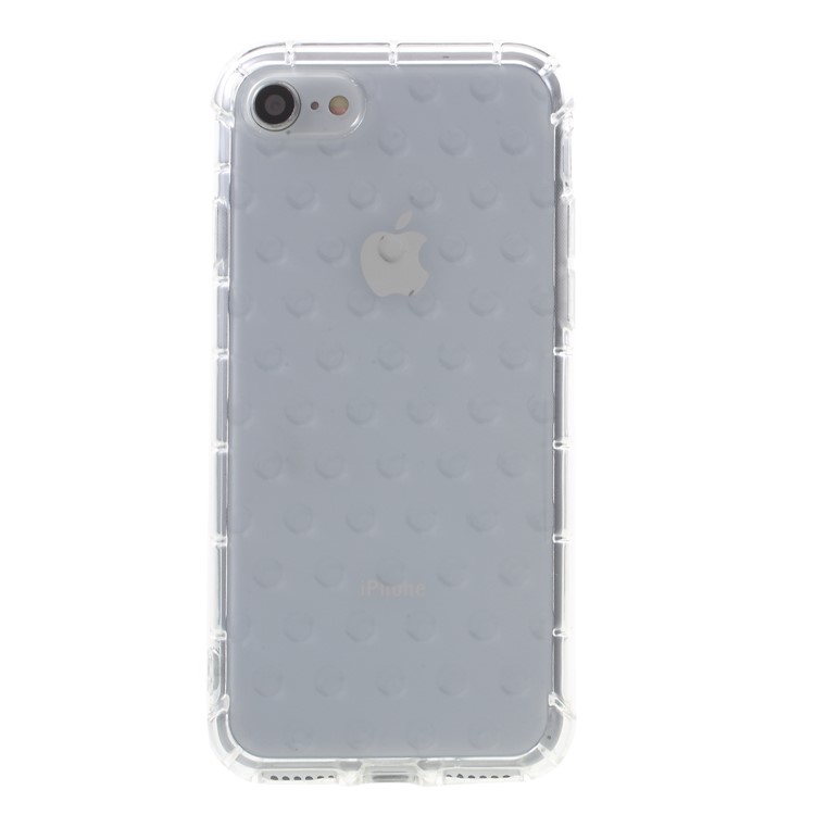 

3D Bubble Soft TPU Back Phone Shell for iPhone 8/7 4.7 inch - Transparent