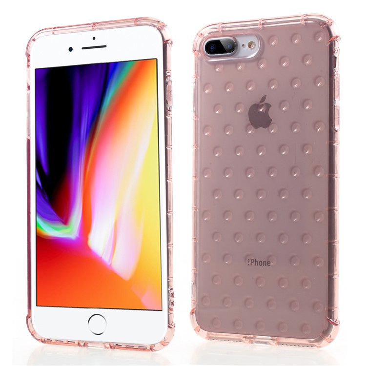 3D Bubble Soft TPU Back Phone Cover for iPhone 8 Plus/7 Plus 5.5 inch - Pink-1